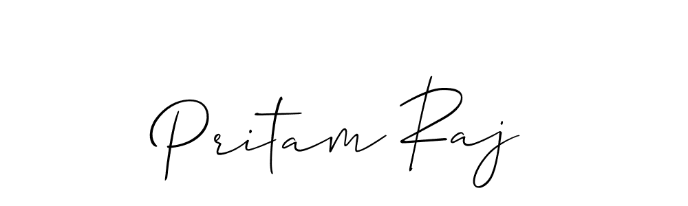 Use a signature maker to create a handwritten signature online. With this signature software, you can design (Allison_Script) your own signature for name Pritam Raj. Pritam Raj signature style 2 images and pictures png