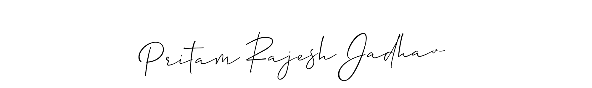 See photos of Pritam Rajesh Jadhav official signature by Spectra . Check more albums & portfolios. Read reviews & check more about Allison_Script font. Pritam Rajesh Jadhav signature style 2 images and pictures png