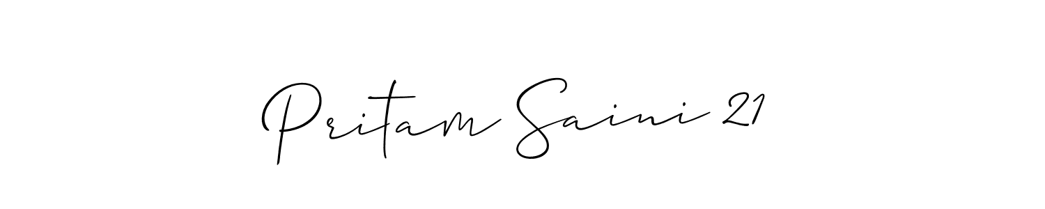 Make a short Pritam Saini 21 signature style. Manage your documents anywhere anytime using Allison_Script. Create and add eSignatures, submit forms, share and send files easily. Pritam Saini 21 signature style 2 images and pictures png