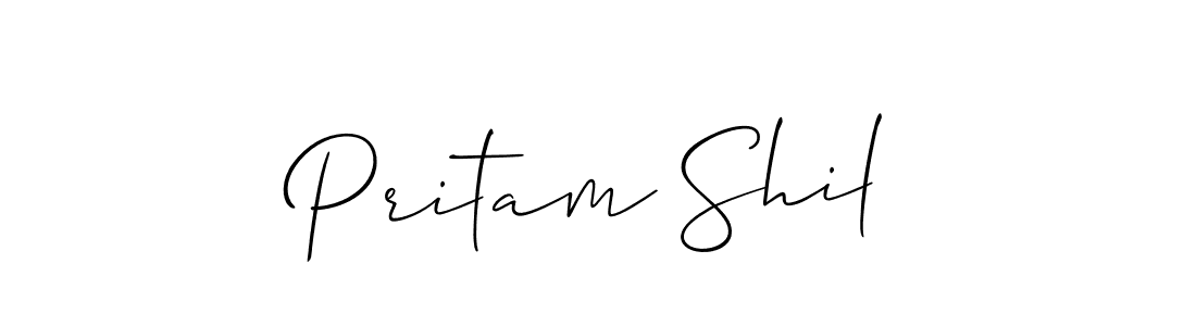 if you are searching for the best signature style for your name Pritam Shil. so please give up your signature search. here we have designed multiple signature styles  using Allison_Script. Pritam Shil signature style 2 images and pictures png
