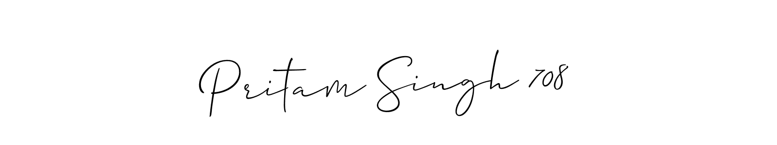 Make a beautiful signature design for name Pritam Singh 708. With this signature (Allison_Script) style, you can create a handwritten signature for free. Pritam Singh 708 signature style 2 images and pictures png