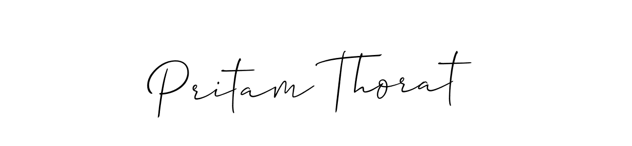 You should practise on your own different ways (Allison_Script) to write your name (Pritam Thorat) in signature. don't let someone else do it for you. Pritam Thorat signature style 2 images and pictures png