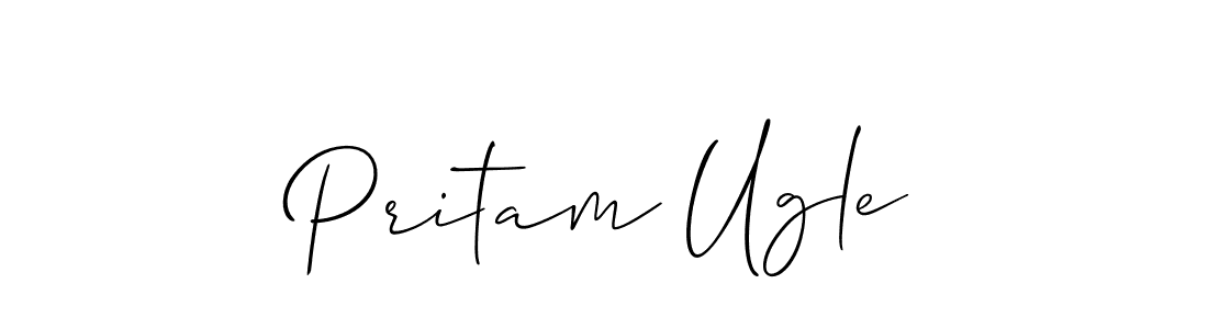 Use a signature maker to create a handwritten signature online. With this signature software, you can design (Allison_Script) your own signature for name Pritam Ugle. Pritam Ugle signature style 2 images and pictures png
