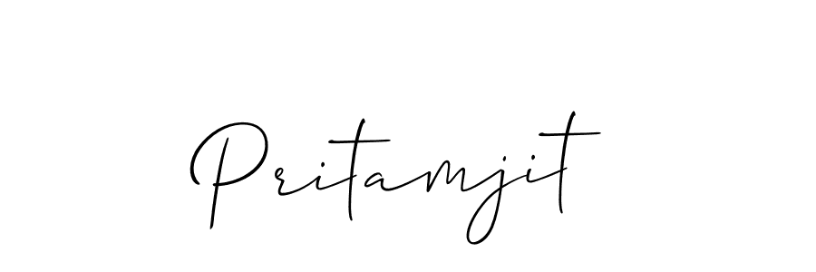 How to Draw Pritamjit signature style? Allison_Script is a latest design signature styles for name Pritamjit. Pritamjit signature style 2 images and pictures png