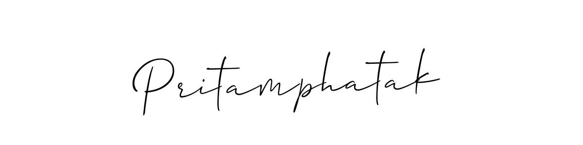 Use a signature maker to create a handwritten signature online. With this signature software, you can design (Allison_Script) your own signature for name Pritamphatak. Pritamphatak signature style 2 images and pictures png