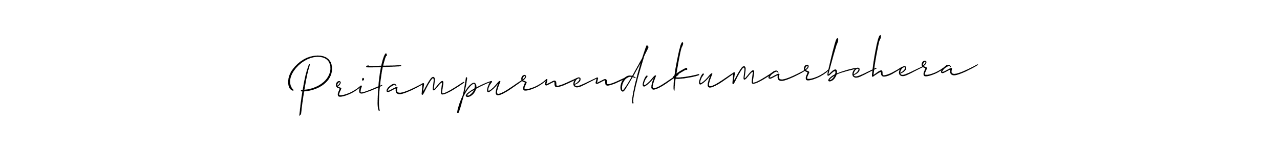 How to make Pritampurnendukumarbehera name signature. Use Allison_Script style for creating short signs online. This is the latest handwritten sign. Pritampurnendukumarbehera signature style 2 images and pictures png