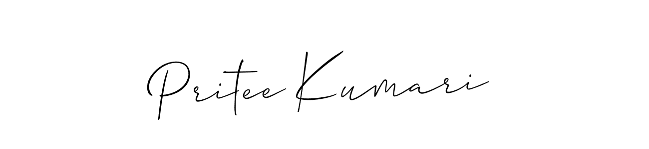 How to make Pritee Kumari name signature. Use Allison_Script style for creating short signs online. This is the latest handwritten sign. Pritee Kumari signature style 2 images and pictures png