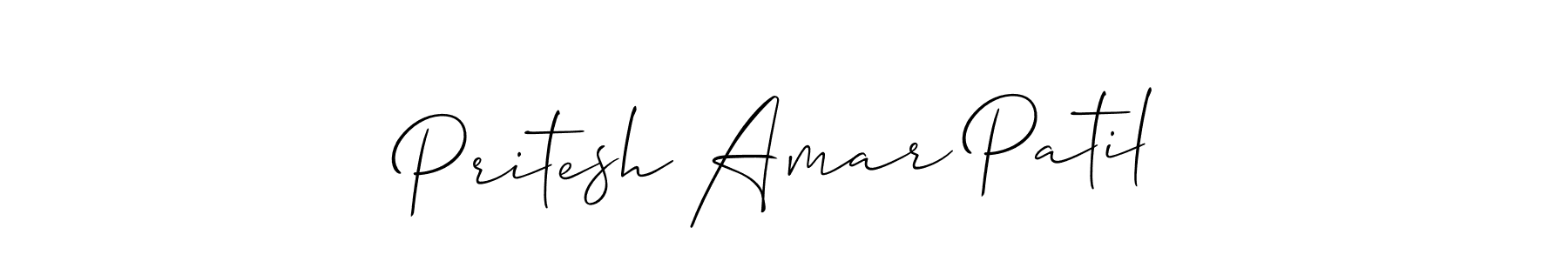 Pritesh Amar Patil stylish signature style. Best Handwritten Sign (Allison_Script) for my name. Handwritten Signature Collection Ideas for my name Pritesh Amar Patil. Pritesh Amar Patil signature style 2 images and pictures png