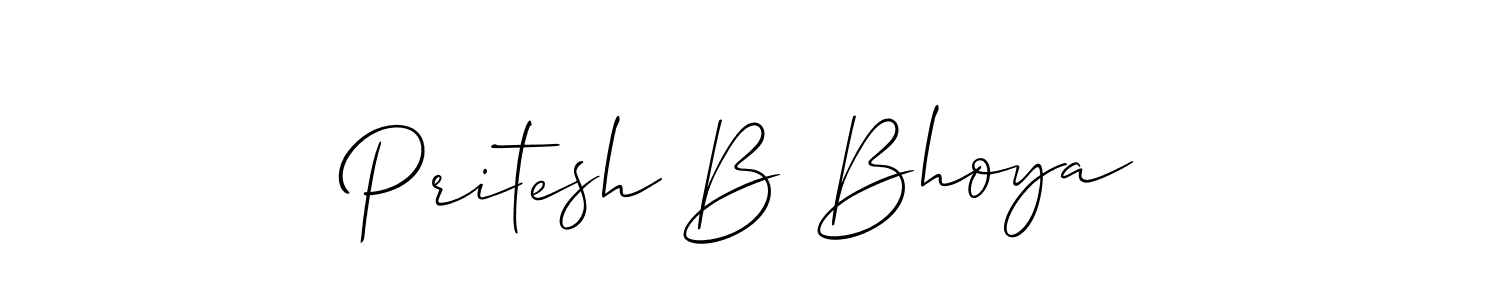 Best and Professional Signature Style for Pritesh B Bhoya. Allison_Script Best Signature Style Collection. Pritesh B Bhoya signature style 2 images and pictures png