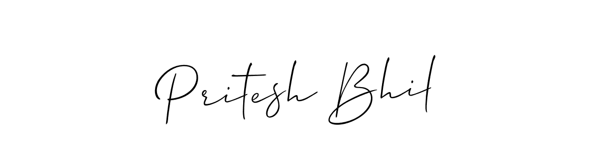 You should practise on your own different ways (Allison_Script) to write your name (Pritesh Bhil) in signature. don't let someone else do it for you. Pritesh Bhil signature style 2 images and pictures png