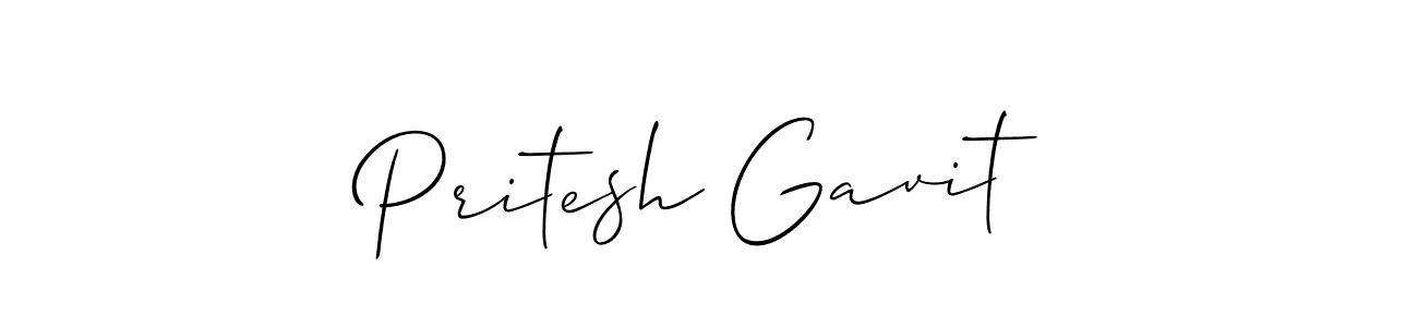 Create a beautiful signature design for name Pritesh Gavit. With this signature (Allison_Script) fonts, you can make a handwritten signature for free. Pritesh Gavit signature style 2 images and pictures png