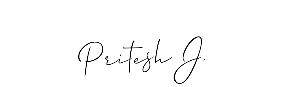 Similarly Allison_Script is the best handwritten signature design. Signature creator online .You can use it as an online autograph creator for name Pritesh J.. Pritesh J. signature style 2 images and pictures png