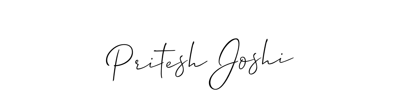 Pritesh Joshi stylish signature style. Best Handwritten Sign (Allison_Script) for my name. Handwritten Signature Collection Ideas for my name Pritesh Joshi. Pritesh Joshi signature style 2 images and pictures png