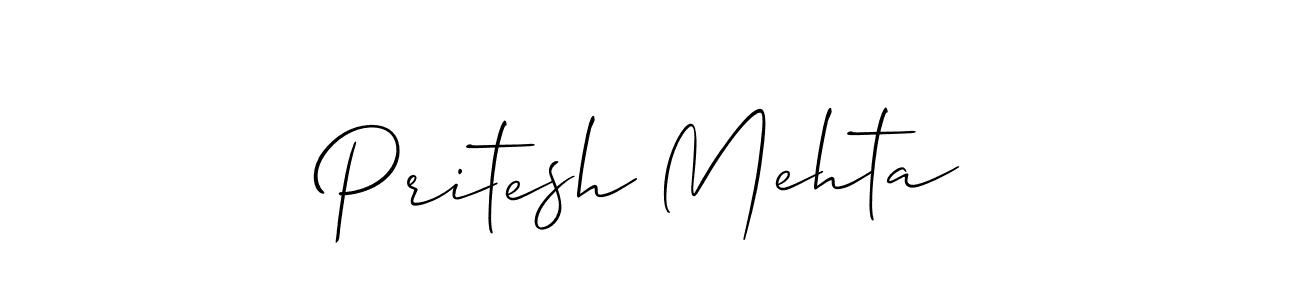Make a beautiful signature design for name Pritesh Mehta. With this signature (Allison_Script) style, you can create a handwritten signature for free. Pritesh Mehta signature style 2 images and pictures png