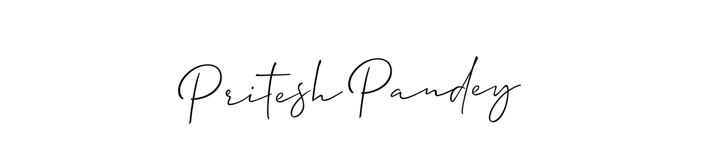 Create a beautiful signature design for name Pritesh Pandey. With this signature (Allison_Script) fonts, you can make a handwritten signature for free. Pritesh Pandey signature style 2 images and pictures png