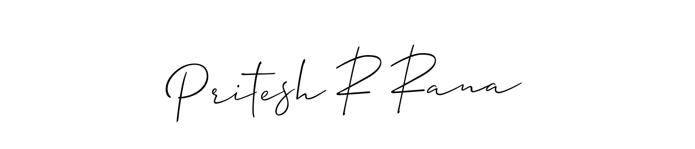 You should practise on your own different ways (Allison_Script) to write your name (Pritesh R Rana) in signature. don't let someone else do it for you. Pritesh R Rana signature style 2 images and pictures png