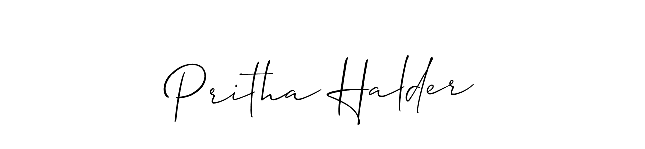 This is the best signature style for the Pritha Halder name. Also you like these signature font (Allison_Script). Mix name signature. Pritha Halder signature style 2 images and pictures png