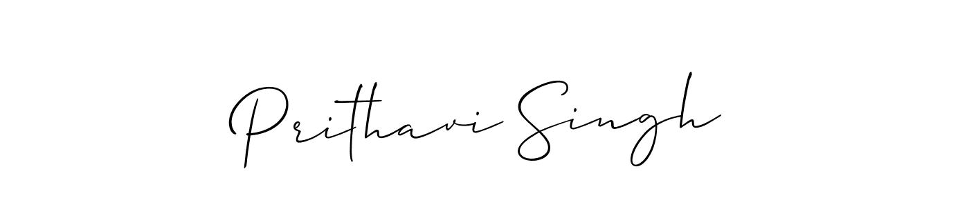 Make a beautiful signature design for name Prithavi Singh. With this signature (Allison_Script) style, you can create a handwritten signature for free. Prithavi Singh signature style 2 images and pictures png