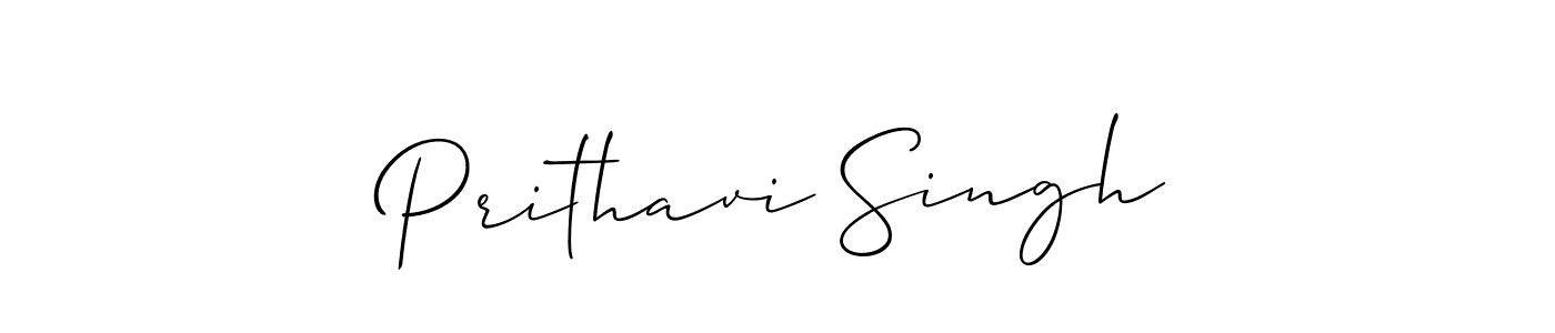 Make a beautiful signature design for name Prithavi Singh. With this signature (Allison_Script) style, you can create a handwritten signature for free. Prithavi Singh signature style 2 images and pictures png