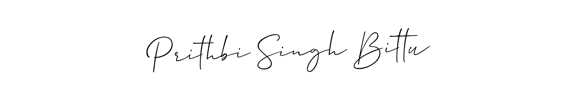How to Draw Prithbi Singh Bittu signature style? Allison_Script is a latest design signature styles for name Prithbi Singh Bittu. Prithbi Singh Bittu signature style 2 images and pictures png