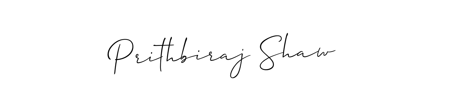 You should practise on your own different ways (Allison_Script) to write your name (Prithbiraj Shaw) in signature. don't let someone else do it for you. Prithbiraj Shaw signature style 2 images and pictures png