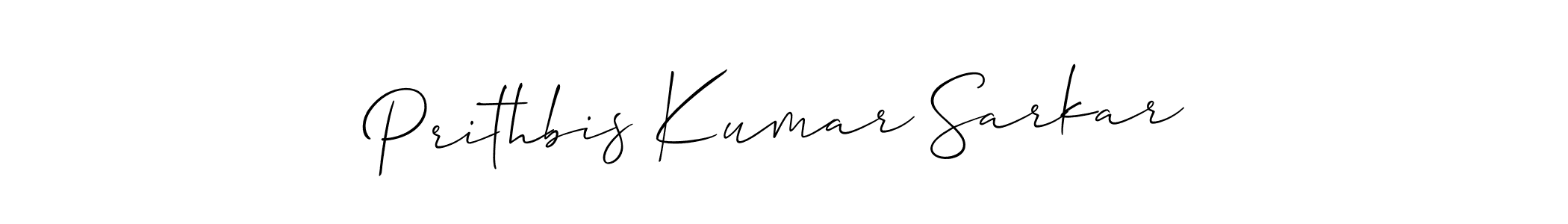 Create a beautiful signature design for name Prithbis Kumar Sarkar. With this signature (Allison_Script) fonts, you can make a handwritten signature for free. Prithbis Kumar Sarkar signature style 2 images and pictures png