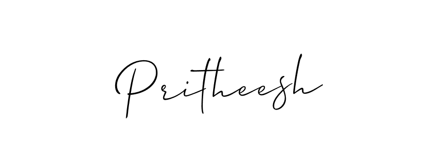 Create a beautiful signature design for name Pritheesh. With this signature (Allison_Script) fonts, you can make a handwritten signature for free. Pritheesh signature style 2 images and pictures png