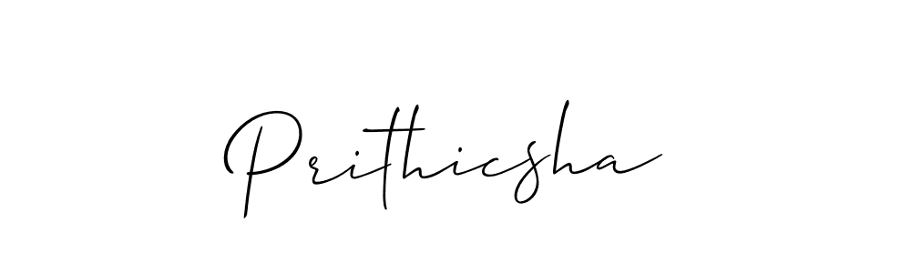 Create a beautiful signature design for name Prithicsha. With this signature (Allison_Script) fonts, you can make a handwritten signature for free. Prithicsha signature style 2 images and pictures png