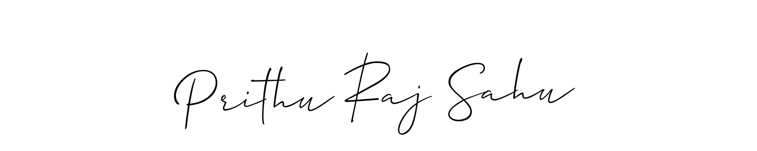 How to make Prithu Raj Sahu signature? Allison_Script is a professional autograph style. Create handwritten signature for Prithu Raj Sahu name. Prithu Raj Sahu signature style 2 images and pictures png
