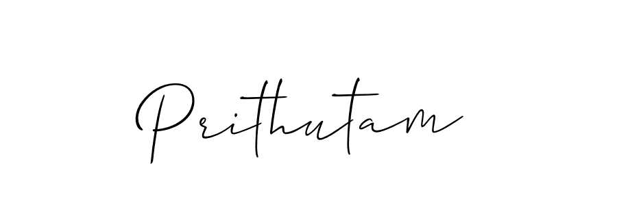 Prithutam stylish signature style. Best Handwritten Sign (Allison_Script) for my name. Handwritten Signature Collection Ideas for my name Prithutam. Prithutam signature style 2 images and pictures png