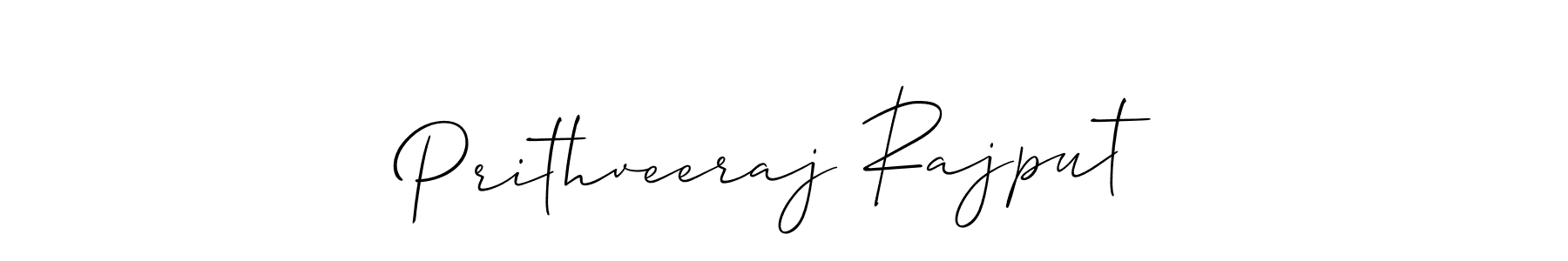 Make a beautiful signature design for name Prithveeraj Rajput. With this signature (Allison_Script) style, you can create a handwritten signature for free. Prithveeraj Rajput signature style 2 images and pictures png