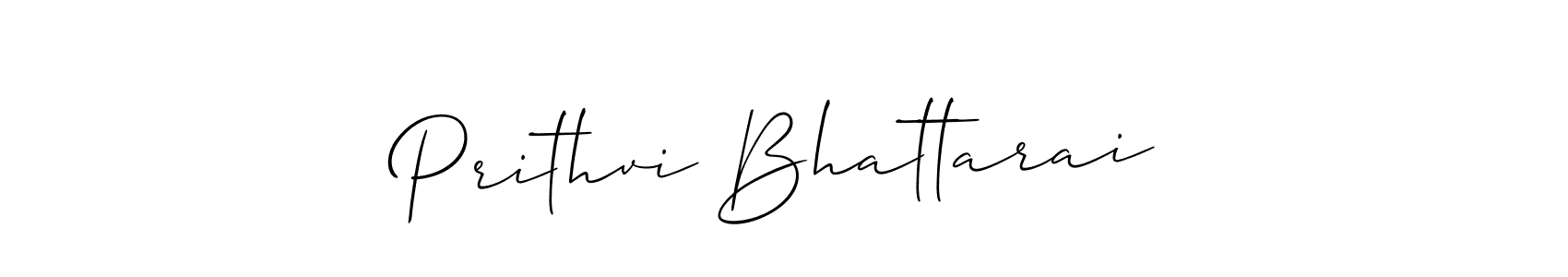 Use a signature maker to create a handwritten signature online. With this signature software, you can design (Allison_Script) your own signature for name Prithvi Bhattarai. Prithvi Bhattarai signature style 2 images and pictures png
