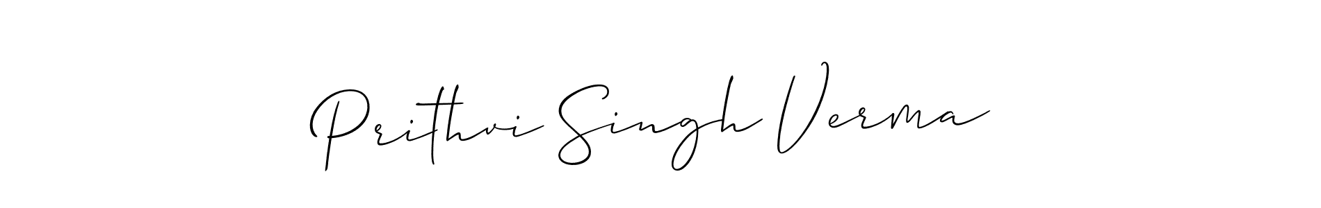 This is the best signature style for the Prithvi Singh Verma name. Also you like these signature font (Allison_Script). Mix name signature. Prithvi Singh Verma signature style 2 images and pictures png