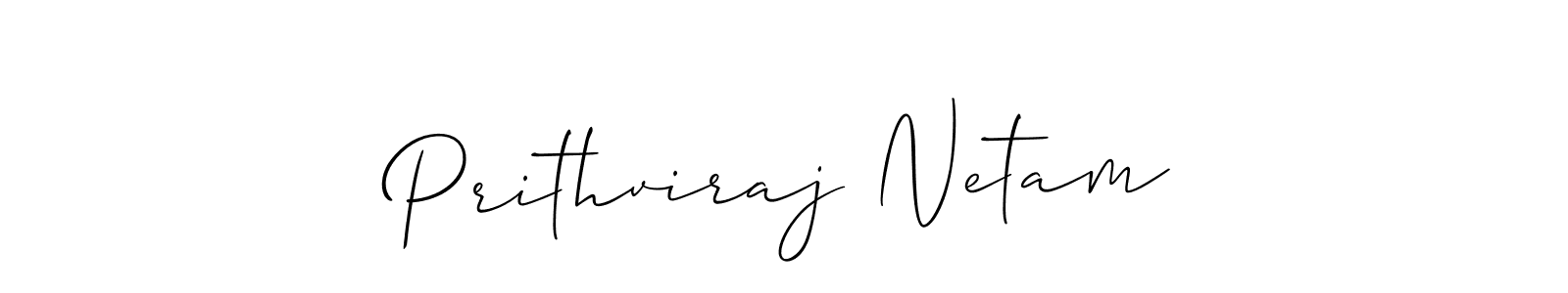 Use a signature maker to create a handwritten signature online. With this signature software, you can design (Allison_Script) your own signature for name Prithviraj Netam. Prithviraj Netam signature style 2 images and pictures png