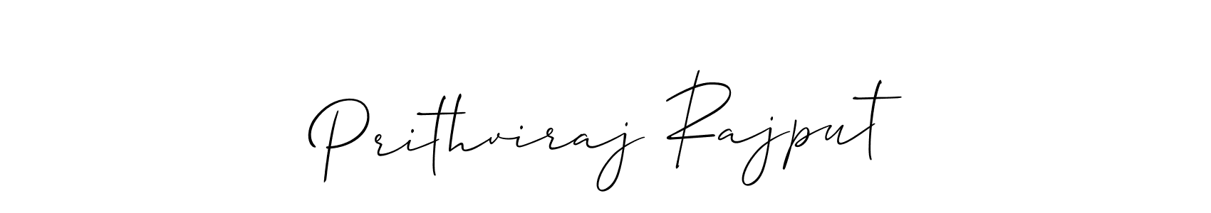 Design your own signature with our free online signature maker. With this signature software, you can create a handwritten (Allison_Script) signature for name Prithviraj Rajput. Prithviraj Rajput signature style 2 images and pictures png