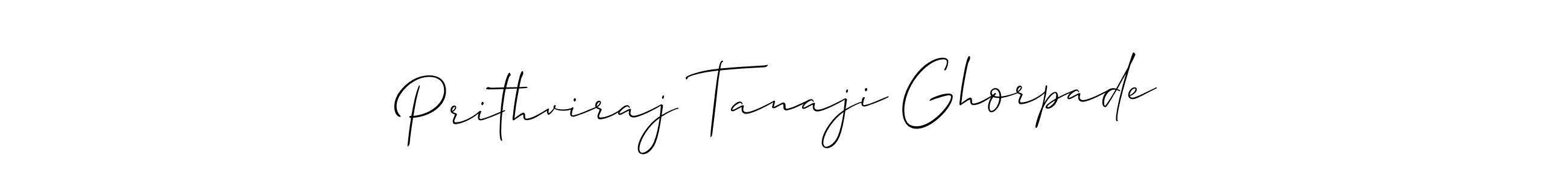 Create a beautiful signature design for name Prithviraj Tanaji Ghorpade. With this signature (Allison_Script) fonts, you can make a handwritten signature for free. Prithviraj Tanaji Ghorpade signature style 2 images and pictures png