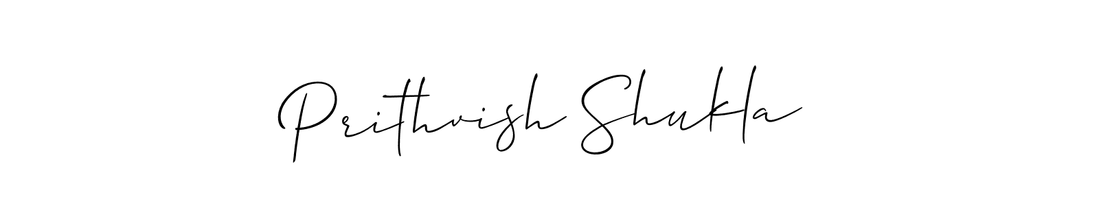 The best way (Allison_Script) to make a short signature is to pick only two or three words in your name. The name Prithvish Shukla include a total of six letters. For converting this name. Prithvish Shukla signature style 2 images and pictures png