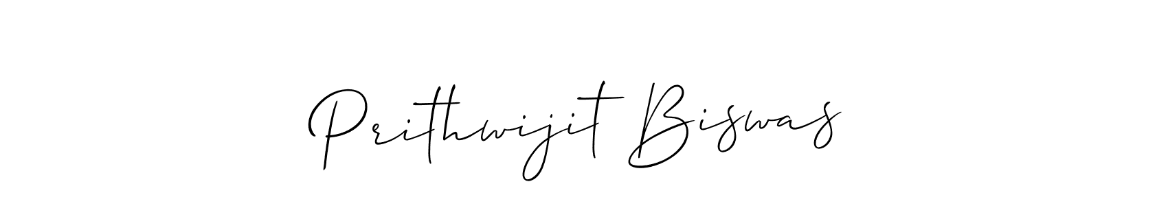 Make a short Prithwijit Biswas signature style. Manage your documents anywhere anytime using Allison_Script. Create and add eSignatures, submit forms, share and send files easily. Prithwijit Biswas signature style 2 images and pictures png