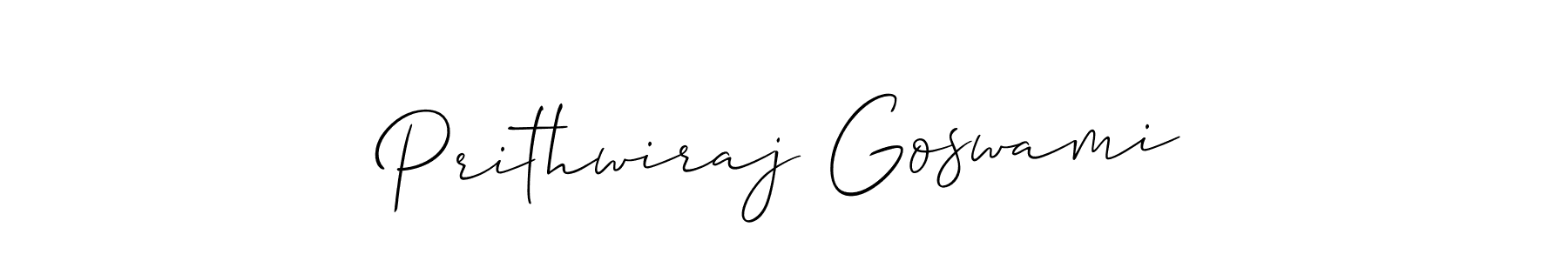 Make a short Prithwiraj Goswami signature style. Manage your documents anywhere anytime using Allison_Script. Create and add eSignatures, submit forms, share and send files easily. Prithwiraj Goswami signature style 2 images and pictures png