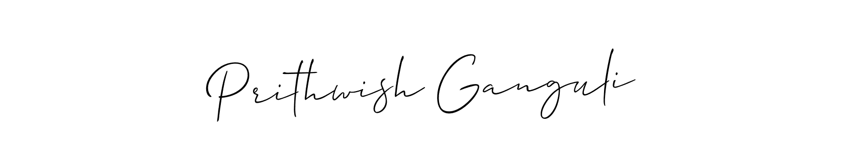You should practise on your own different ways (Allison_Script) to write your name (Prithwish Ganguli) in signature. don't let someone else do it for you. Prithwish Ganguli signature style 2 images and pictures png