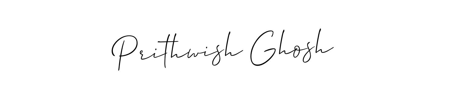 How to make Prithwish Ghosh name signature. Use Allison_Script style for creating short signs online. This is the latest handwritten sign. Prithwish Ghosh signature style 2 images and pictures png