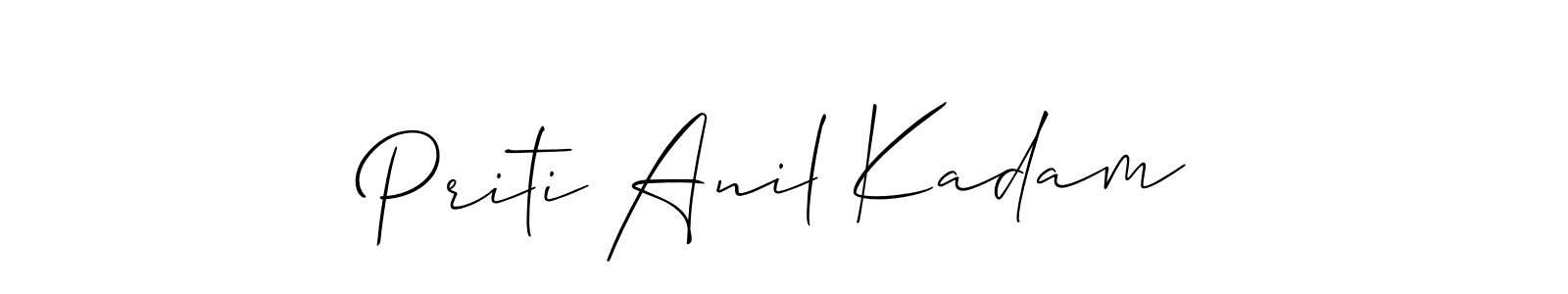 Here are the top 10 professional signature styles for the name Priti Anil Kadam. These are the best autograph styles you can use for your name. Priti Anil Kadam signature style 2 images and pictures png