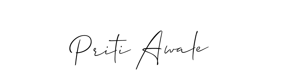 Use a signature maker to create a handwritten signature online. With this signature software, you can design (Allison_Script) your own signature for name Priti Awale. Priti Awale signature style 2 images and pictures png