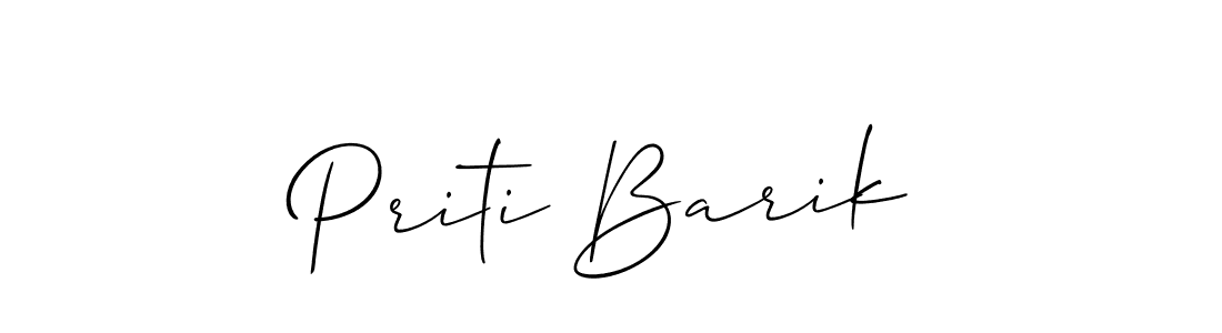 It looks lik you need a new signature style for name Priti Barik. Design unique handwritten (Allison_Script) signature with our free signature maker in just a few clicks. Priti Barik signature style 2 images and pictures png