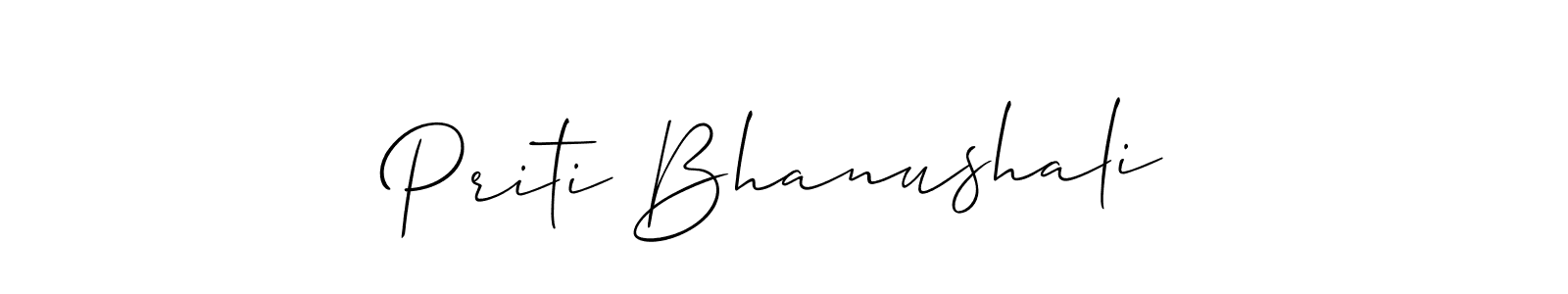 You can use this online signature creator to create a handwritten signature for the name Priti Bhanushali. This is the best online autograph maker. Priti Bhanushali signature style 2 images and pictures png