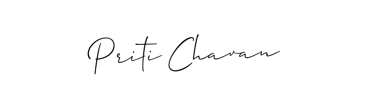 How to make Priti Chavan name signature. Use Allison_Script style for creating short signs online. This is the latest handwritten sign. Priti Chavan signature style 2 images and pictures png
