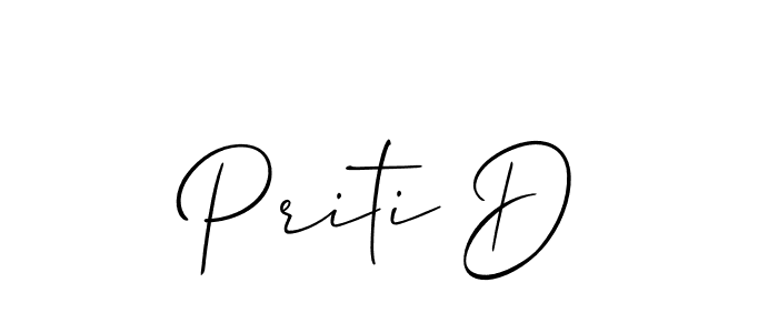 It looks lik you need a new signature style for name Priti D. Design unique handwritten (Allison_Script) signature with our free signature maker in just a few clicks. Priti D signature style 2 images and pictures png