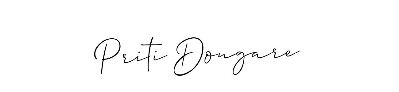 Make a short Priti Dongare signature style. Manage your documents anywhere anytime using Allison_Script. Create and add eSignatures, submit forms, share and send files easily. Priti Dongare signature style 2 images and pictures png