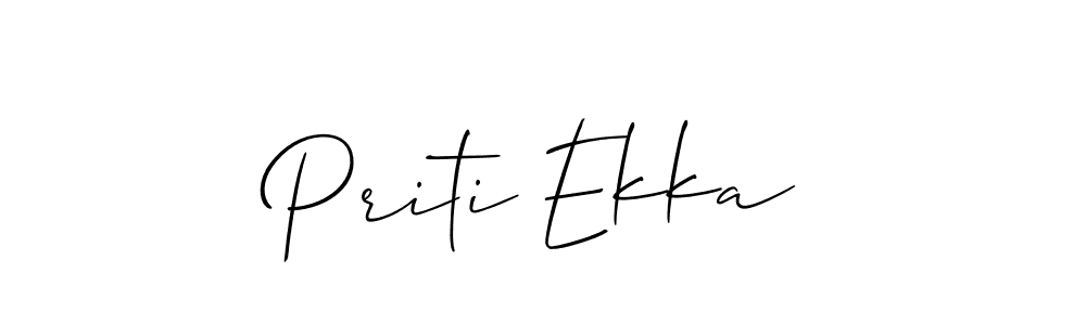 You should practise on your own different ways (Allison_Script) to write your name (Priti Ekka) in signature. don't let someone else do it for you. Priti Ekka signature style 2 images and pictures png