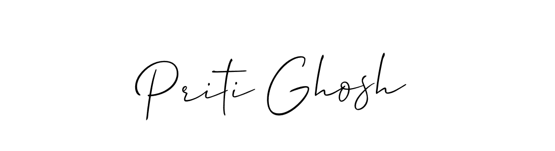 It looks lik you need a new signature style for name Priti Ghosh. Design unique handwritten (Allison_Script) signature with our free signature maker in just a few clicks. Priti Ghosh signature style 2 images and pictures png